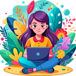 woman, laptop, computer, cartoon, internet, business, people, technology, lady, beauty, notebook, person, working, student, office, work, child, businesswoman, hair, fashion, smile