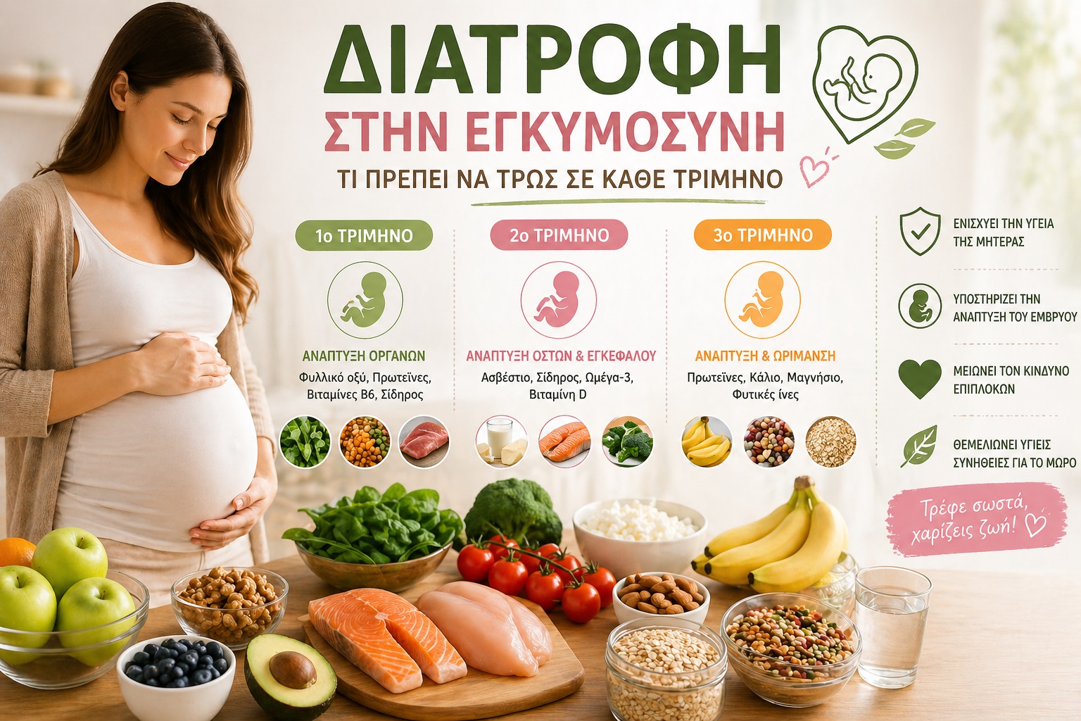 Διατροφή στην Εγκυμοσύνη: Τι Πρέπει να Τρως σε Κάθε Τρίμηνο 17 Διατροφή στην Εγκυμοσύνη: Τι Πρέπει να Τρως σε Κάθε Τρίμηνο
