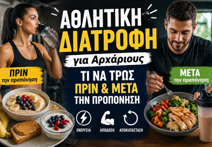 Αθλητική Διατροφή για Αρχάριους: Τι να Τρως Πριν και Μετά την Προπόνηση