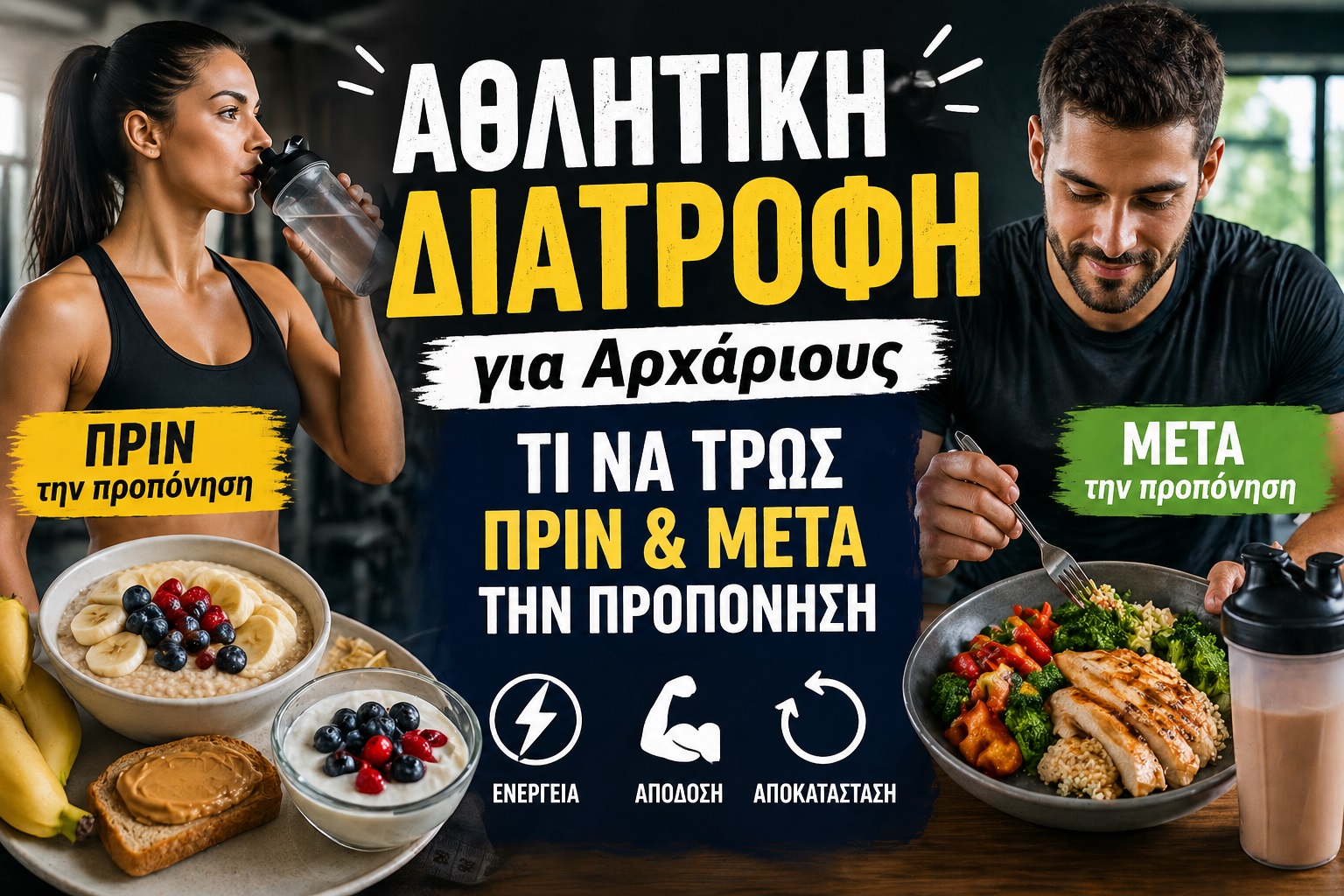 Αθλητική Διατροφή για Αρχάριους: Τι να Τρως Πριν και Μετά την Προπόνηση 17 Αθλητική Διατροφή για Αρχάριους: Τι να Τρως Πριν και Μετά την Προπόνηση